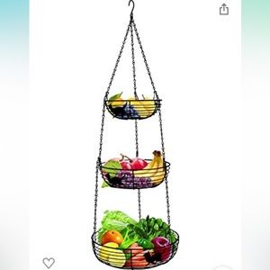 NWT 3-tier hanging basket, black